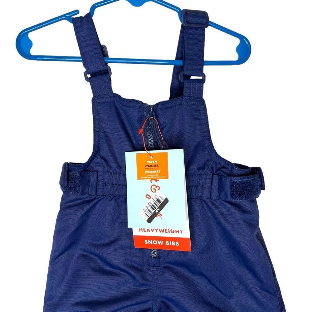 NEW Cat & Jack Baby Snow Bib Navy Blue 12M - Picture 3 of 8